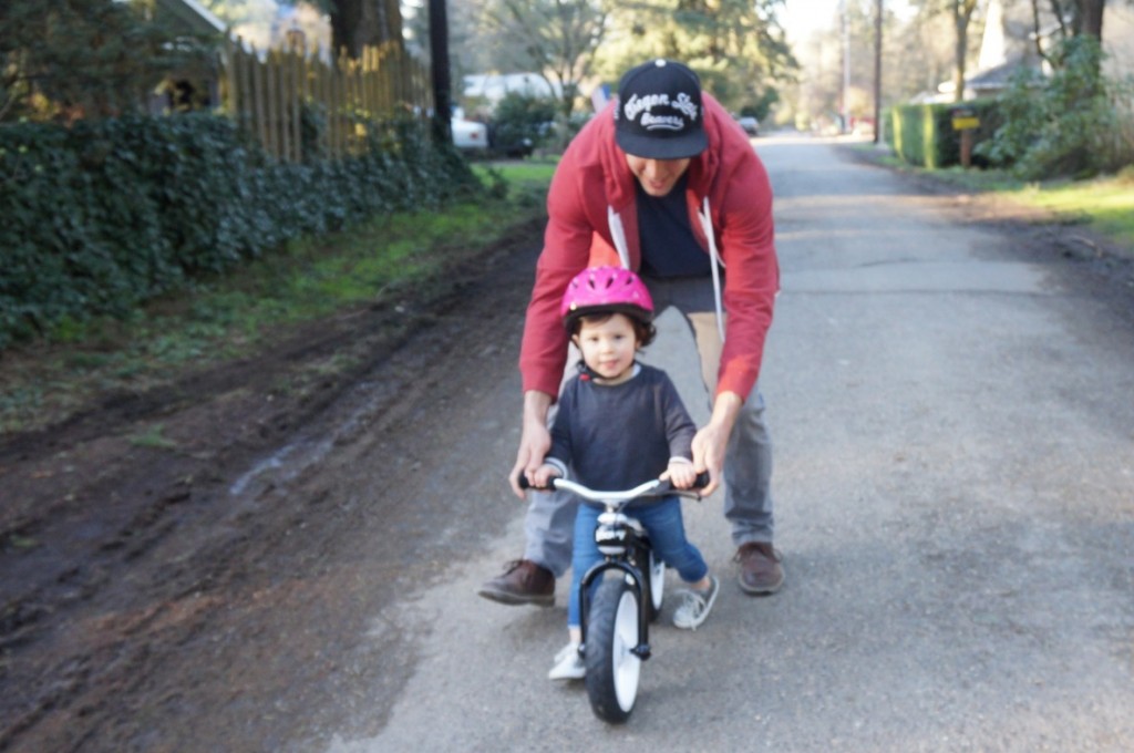Learning To Ride Her Big Girl Joovy Bicycoo Balance Bike // @ The Little Things We Do