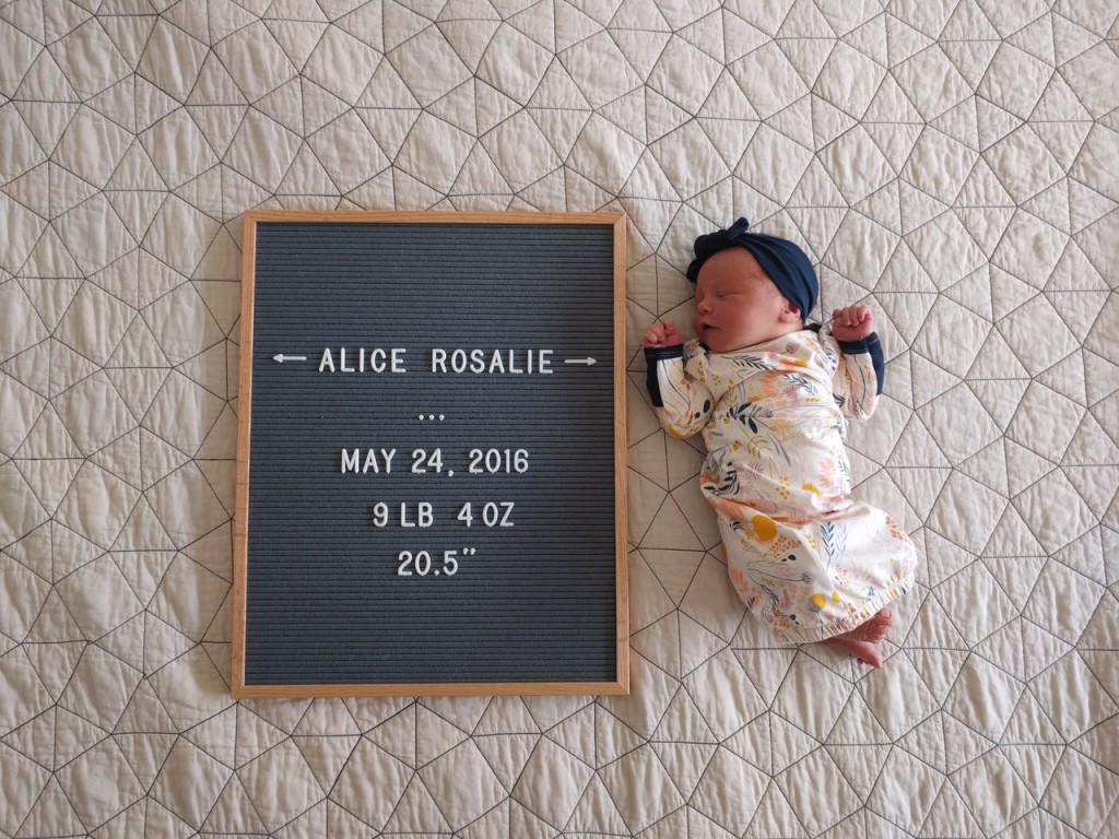 My Birth Story: The Birth of Alice Rosalie // via The Little Things We Do